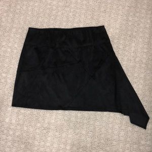Free People Asymmetrical Suede Skirt